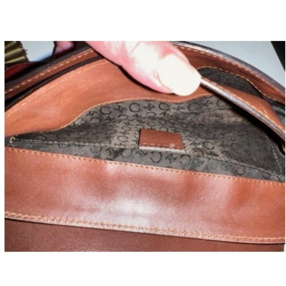 AUTHENTIC CELINE Hand Painted Shoulder Crossbody Bag RARE Animal Print deep red - Picture 15 of 16